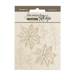 Stamperia Decorative chips cm 14x14 - The Nutcracker poinsettia