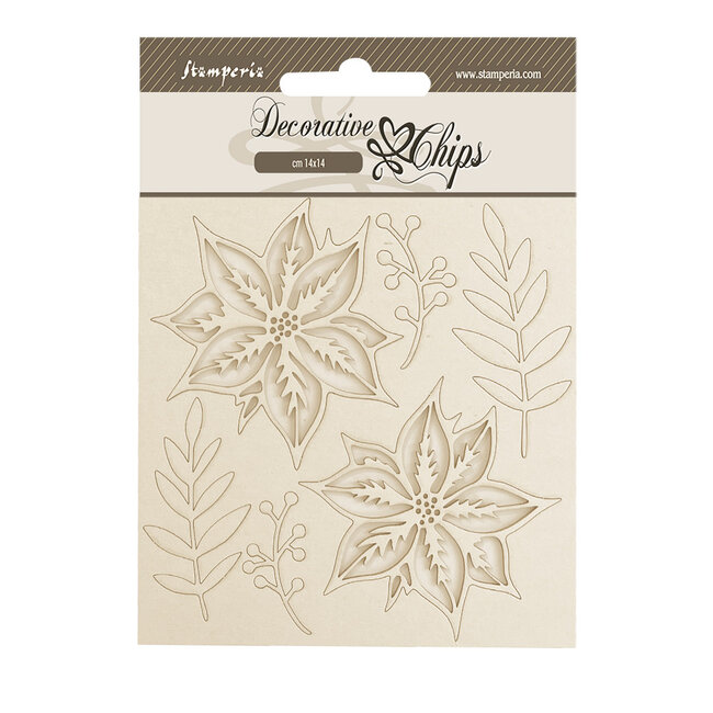 Stamperia Decorative chips cm 14x14 - The Nutcracker poinsettia