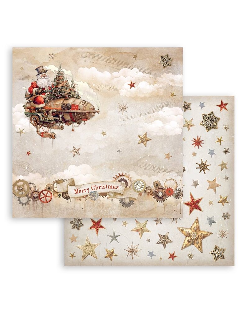 Stamperia Scrapbooking Pad 10 sheets cm 30,5x30,5 (12"x12") - Gear up for Christmas