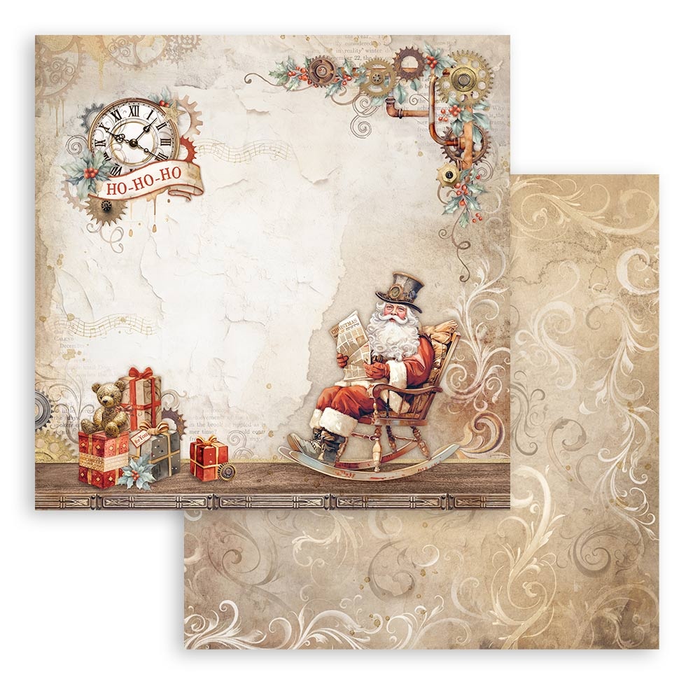 Stamperia Scrapbooking Double face sheet - Gear up for Christmas Santa Claus