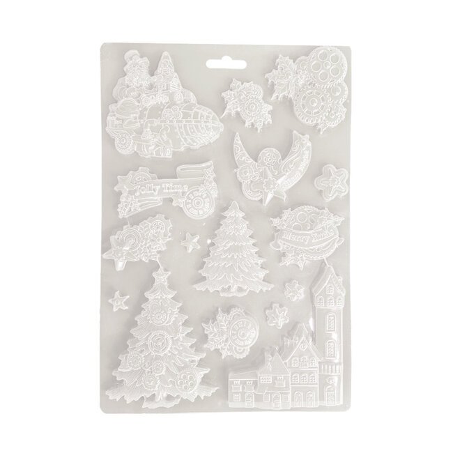 Stamperia Soft Mould A4 - Gear up for Christmas trees and elements