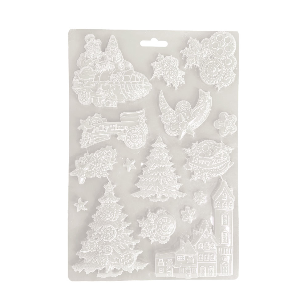 Stamperia Soft Mould A4 - Gear up for Christmas trees and elements