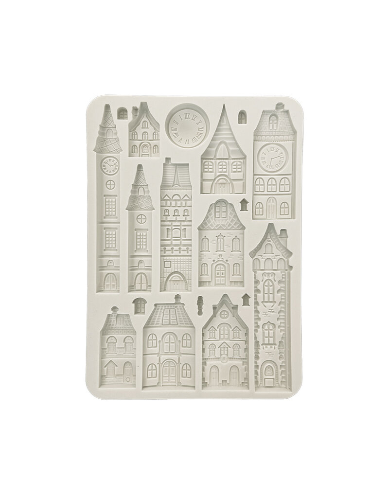 Stamperia  Silicon mold A5 - Gear up for Christmas cozy houses