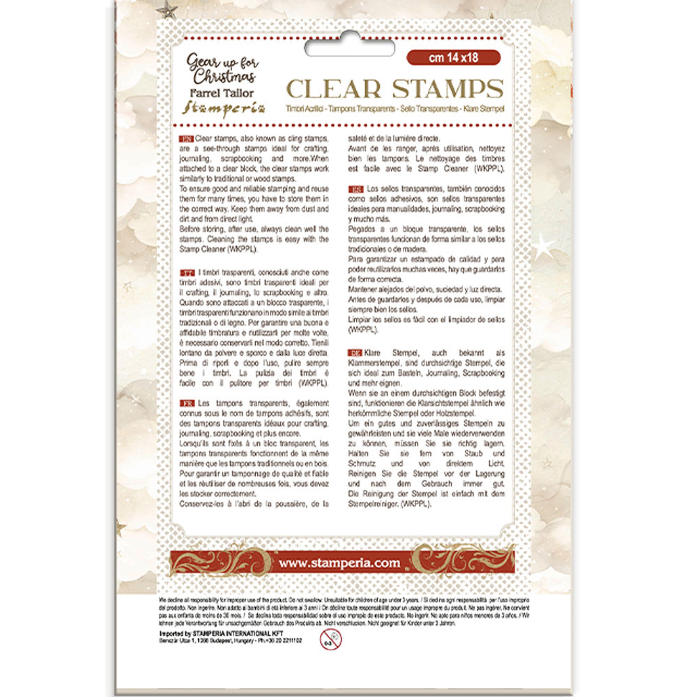 Stamperia Acrylic stamp cm 14x18 - Gear up for Christmas snowglobes