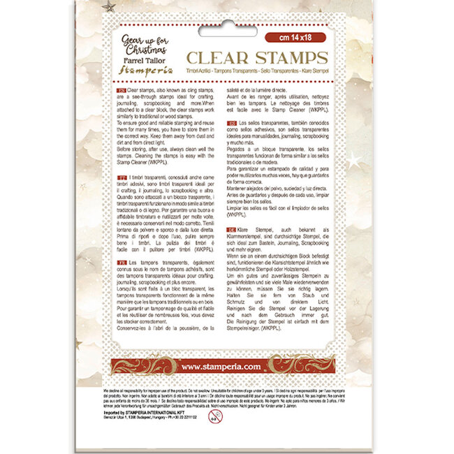 Stamperia Acrylic stamp cm 14x18 - Gear up for Christmas numbers