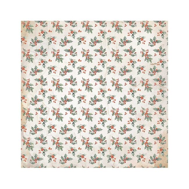 Stamperia Pack 4 sheets fabric cm 30x30 - Gear up for Christmas