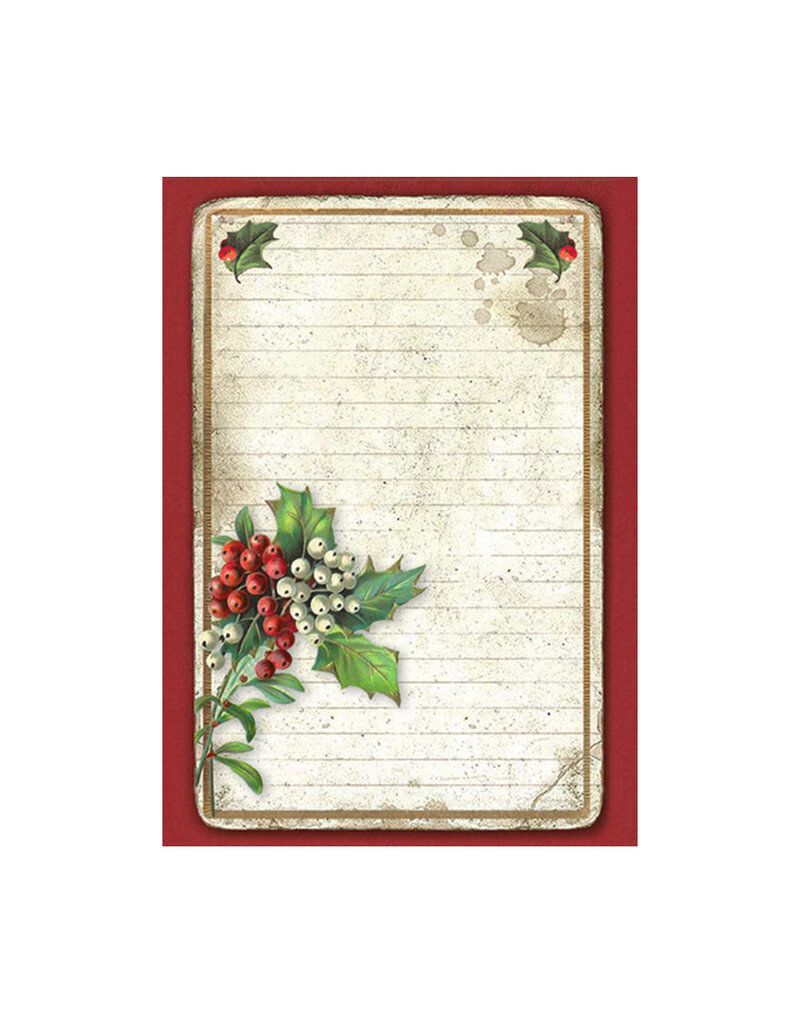 Stamperia Selection 8 Rice paper A6 backgrounds - Classic Christmas