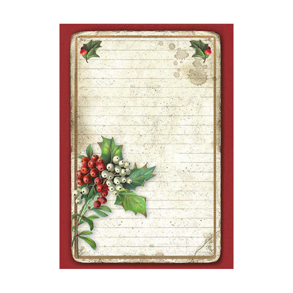 Stamperia Selection 8 Rice paper A6 backgrounds - Classic Christmas