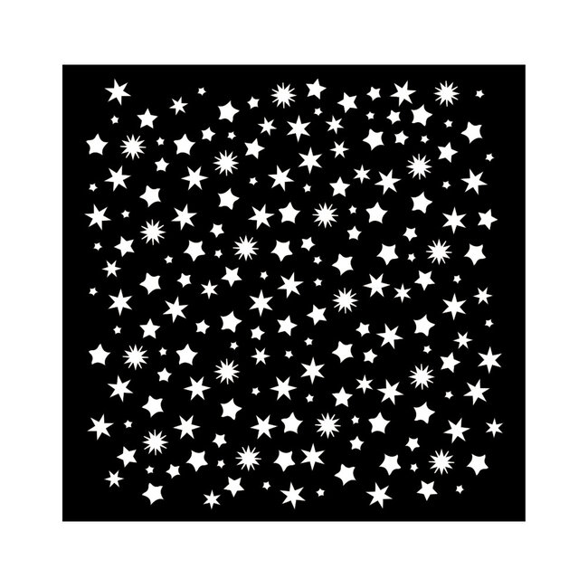 Stamperia Thick stencil cm 18X18 - Classic Christmas stars pattern