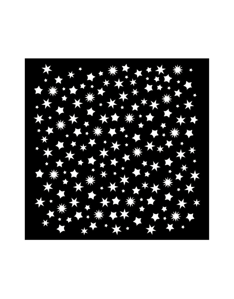 Stamperia Thick stencil cm 18X18 - Classic Christmas stars pattern