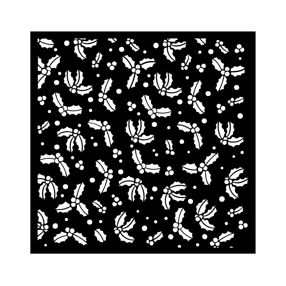 Stamperia Thick stencil cm 18X18 - Classic Christmas gooseberry pattern