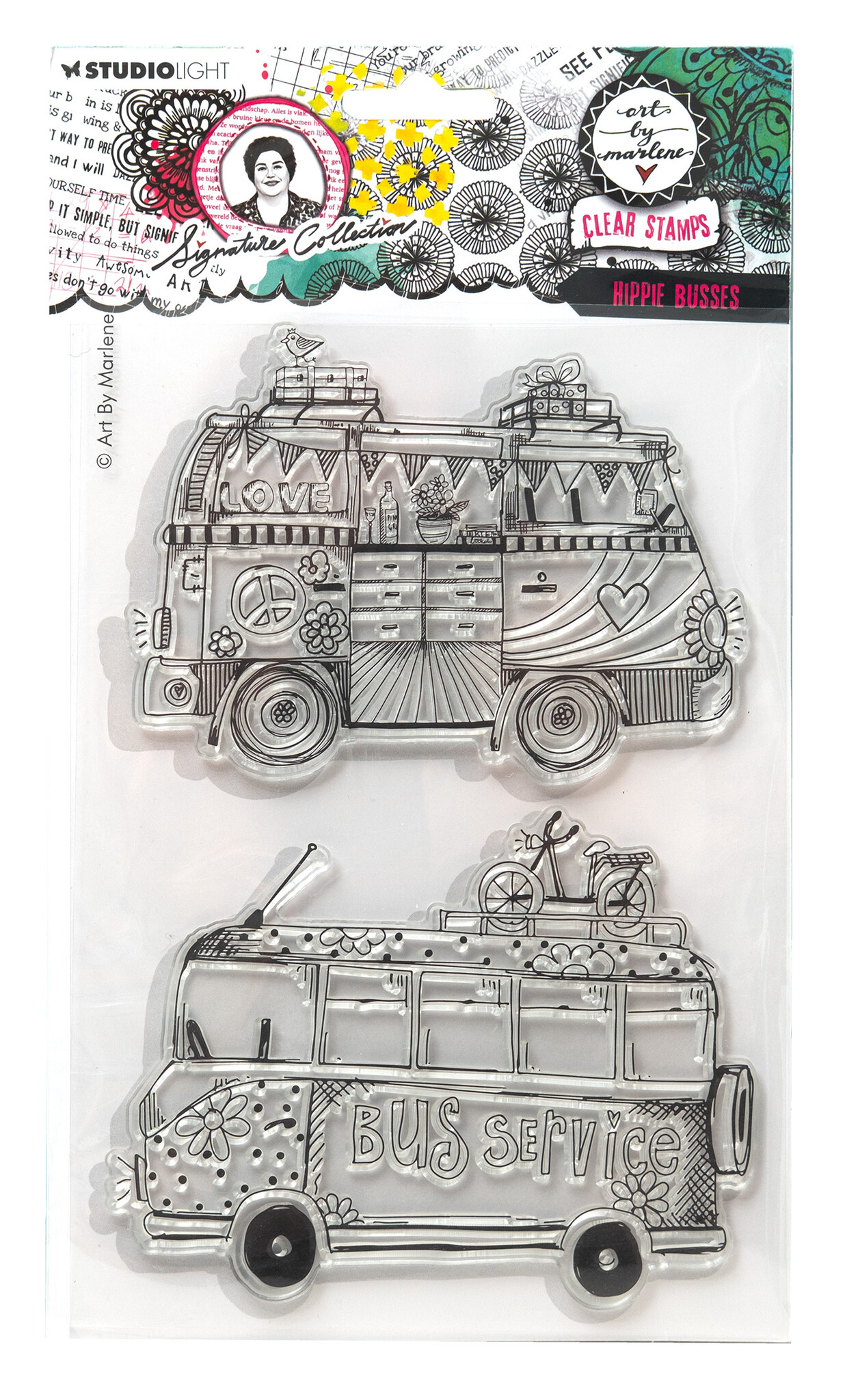 Studio Light ABM Clear Stamp Hippie busses Signature Collection nr.700