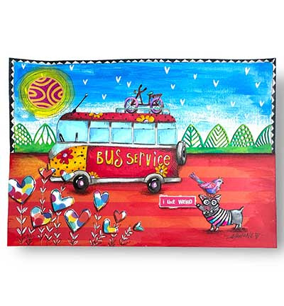 Studio Light ABM Clear Stamp Hippie busses Signature Collection nr.700