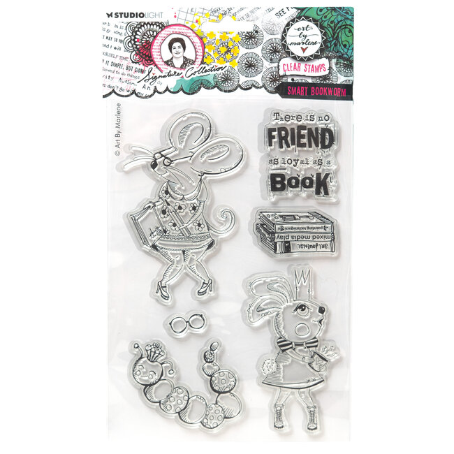 Studio Light ABM Clear Stamp Smart bookworm Signature Collection nr.699