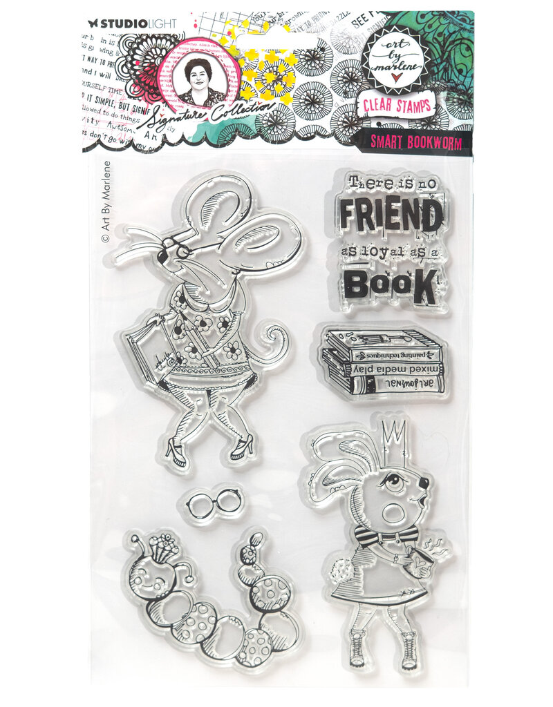 Studio Light ABM Clear Stamp Smart bookworm Signature Collection nr.699