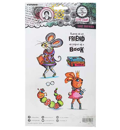 Studio Light ABM Clear Stamp Smart bookworm Signature Collection nr.699