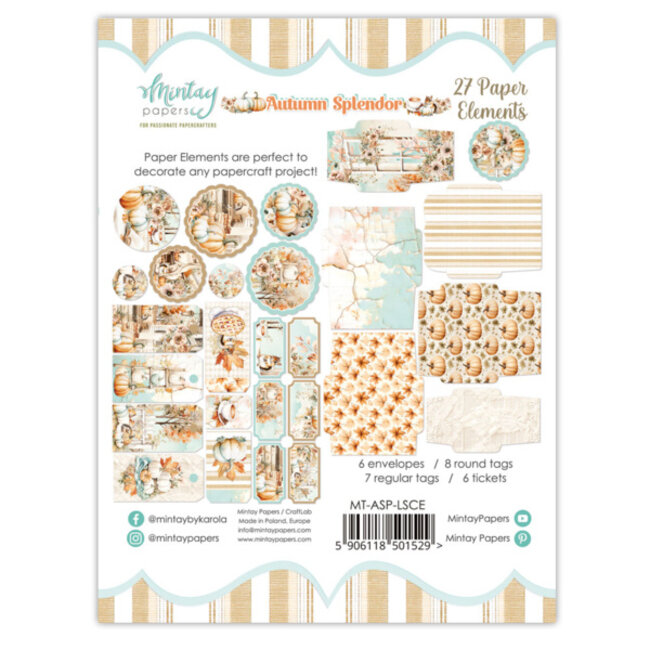 Mintay papers PAPER ELEMENTS - AUTUMN SPLENDOR, 27 PCS