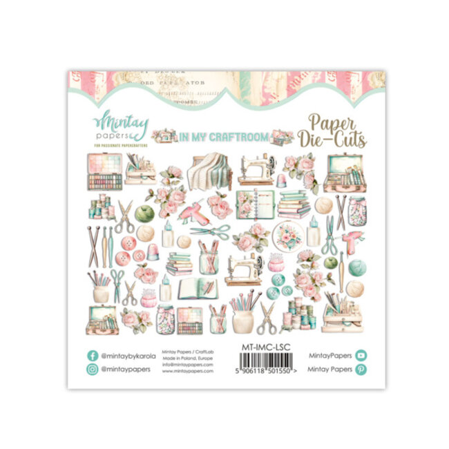 Mintay papers PAPER DIE-CUTS - IN MY CRAFTROOM, 60 PCS