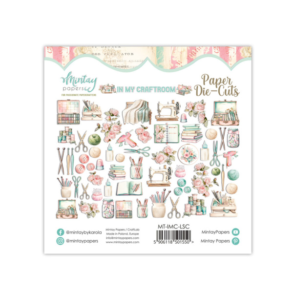 Mintay papers PAPER DIE-CUTS - IN MY CRAFTROOM, 60 PCS