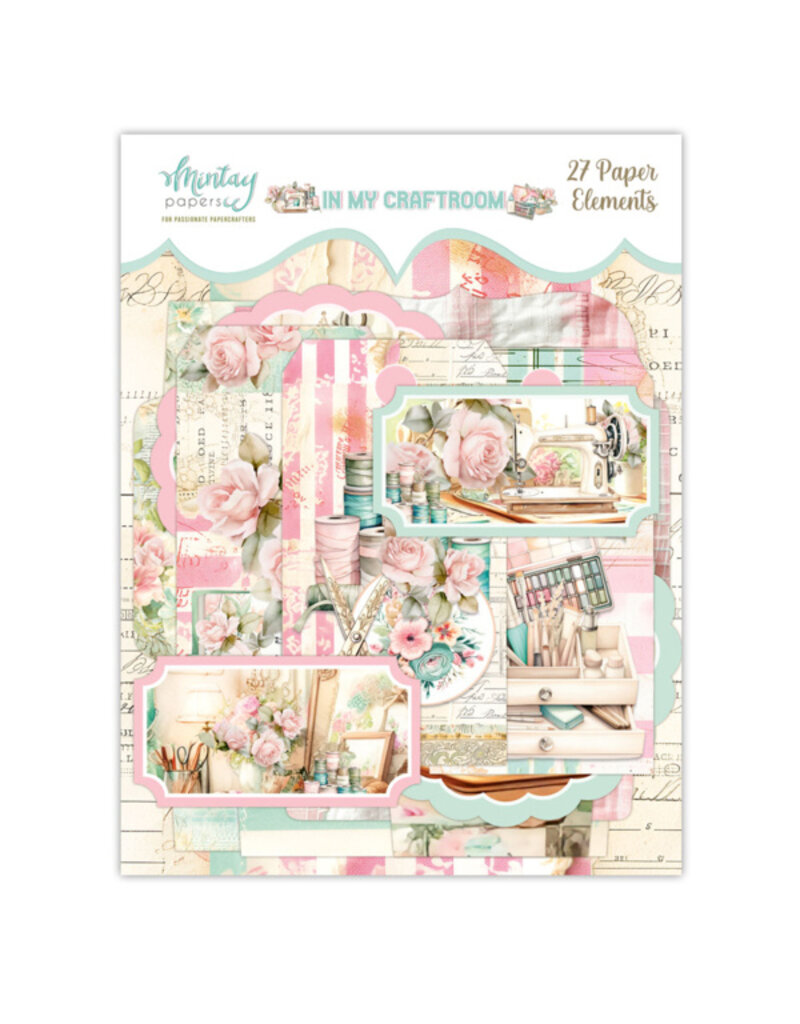 Mintay papers PAPER ELEMENTS - IN MY CRAFTROOM, 27 PCS