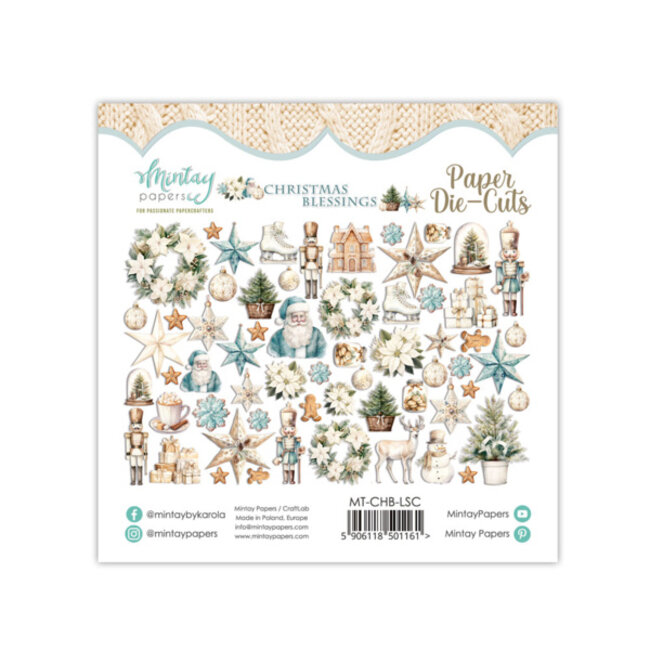 Mintay papers PAPER DIE-CUTS - CHRISTMAS BLESSINGS, 60 PCS