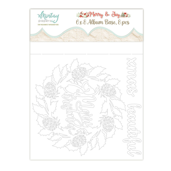 Mintay papers 6 X 8 CHIPBOARD ALBUM - MERRY & JOY