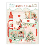 Mintay papers PAPER ELEMENTS - MERRY & JOY, 27 PCS