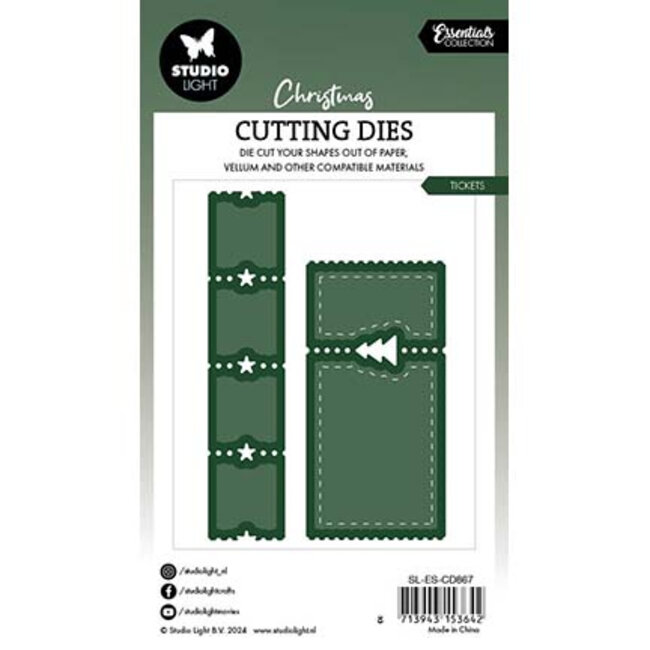 Studio Light SL Cutting Dies Christmas Ticket Essentials nr.867