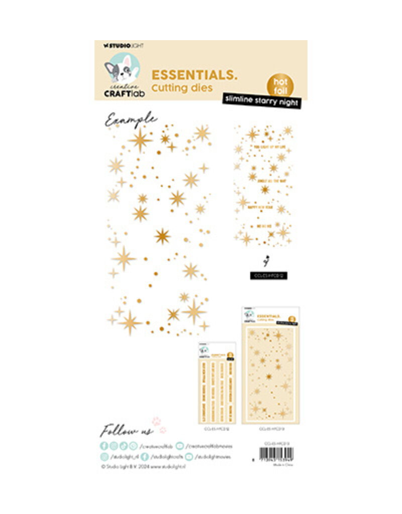 Studio Light - Creative Craftlab CCL Hot Foil Cutting Die Slimline starry night Essentials nr.13