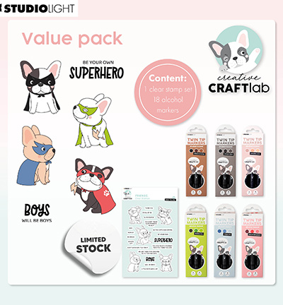 Studio Light - Creative Craftlab CCL Value pack Twin Tip Markers Essentials nr.2