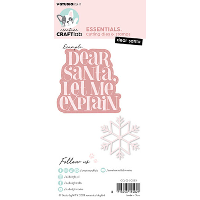 Studio Light - Creative Craftlab CCL Stamp & Cutting Die Dear Santa Essentials nr.83