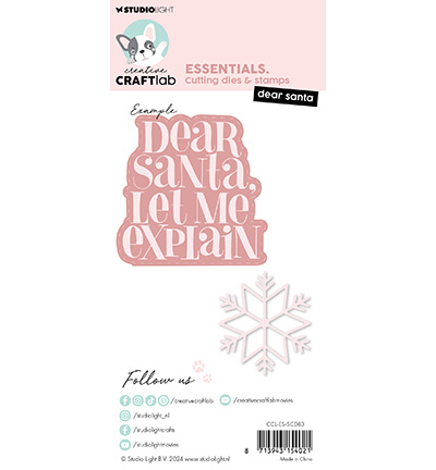 Studio Light - Creative Craftlab CCL Stamp & Cutting Die Dear Santa Essentials nr.83