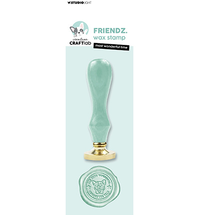 Studio Light - Creative Craftlab CCL Wax Stamp with handle Most wonderful time Friendz nr.25