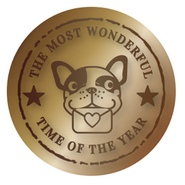 Studio Light - Creative Craftlab CCL Wax Stamp with handle Most wonderful time Friendz nr.25