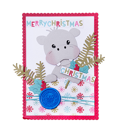 Studio Light - Creative Craftlab CCL Wax Stamp with handle Most wonderful time Friendz nr.25