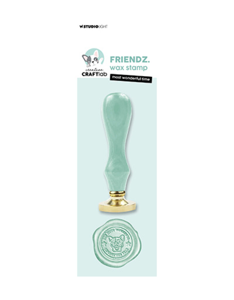 Studio Light - Creative Craftlab CCL Wax Stamp with handle Happy paw mail Friendz nr.26