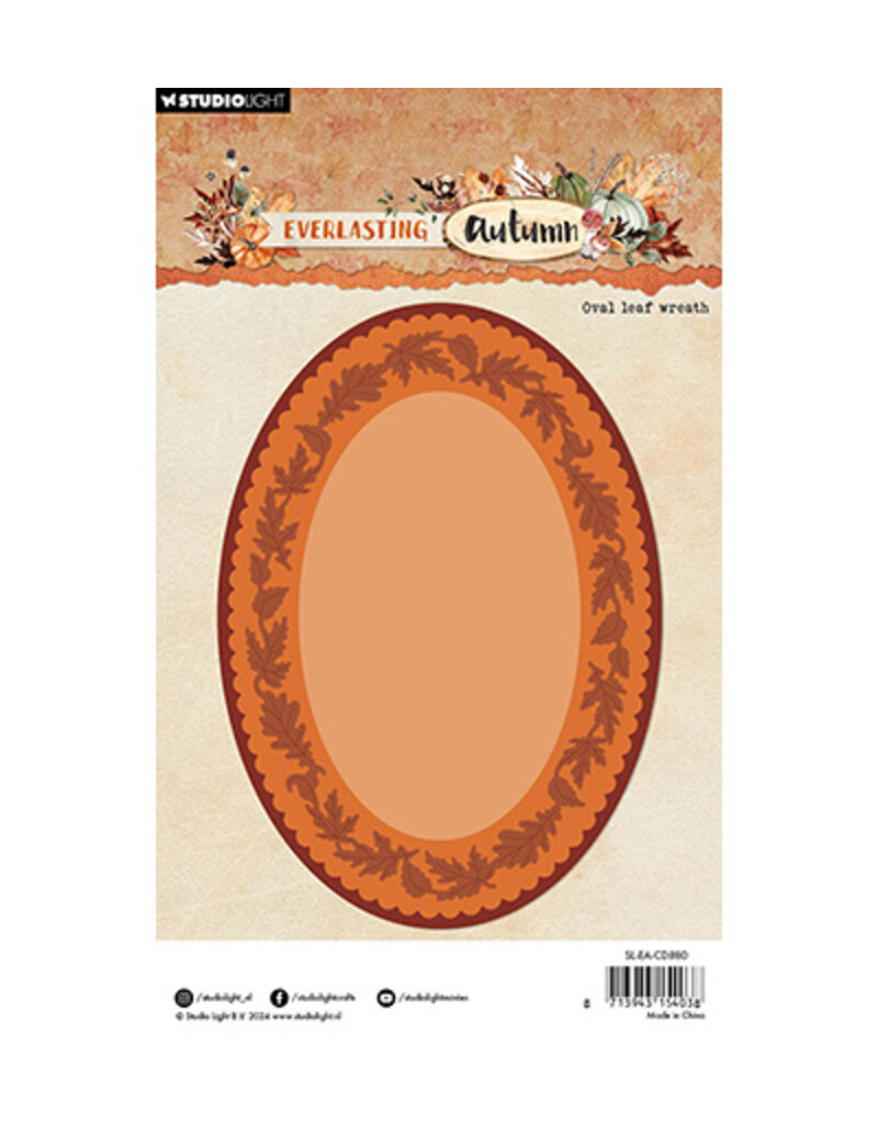 Studio Light SL Cutting Dies Oval leaf wreath Everlasting Autumn nr.880