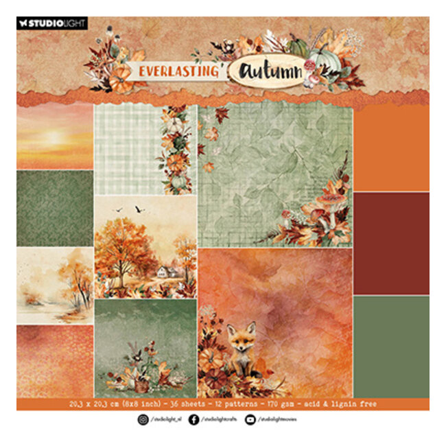 Studio Light SL Paper pad Background paper Everlasting Autumn nr.230