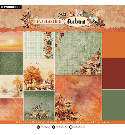 Studio Light SL Paper pad Background paper Everlasting Autumn nr.230