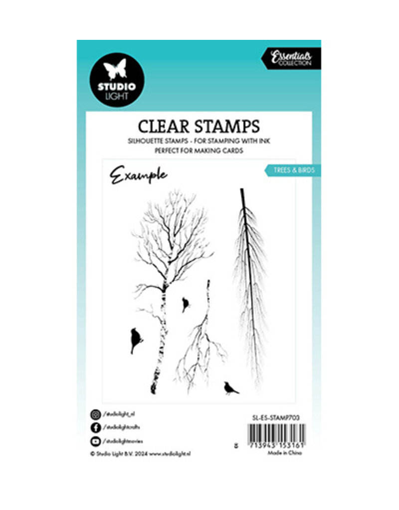 Studio Light SL Clear Stamp Trees & Birds Essentials nr.703