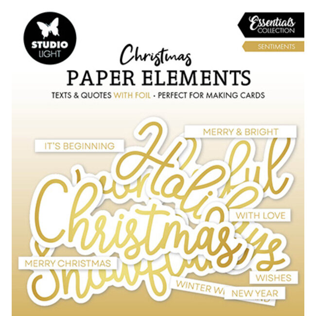 Studio Light SL Paper Elements Golden Sentiments Essentials nr.13