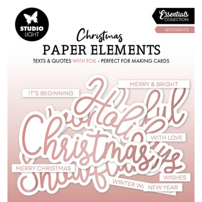 Studio Light SL Paper Elements Rosegold Sentiments Essentials nr.14