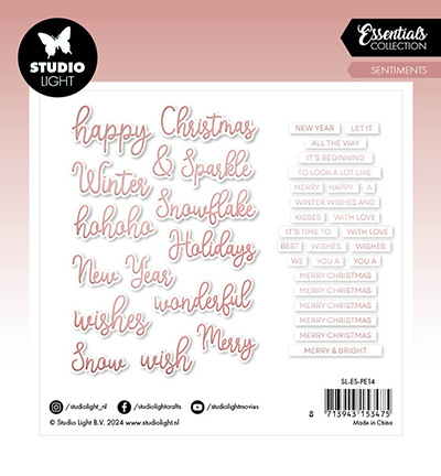 Studio Light SL Paper Elements Rosegold Sentiments Essentials nr.14