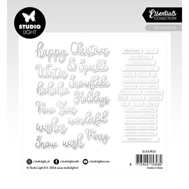 Studio Light SL Paper Elements Silver Sentiments Essentials nr.15