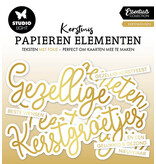 Studio Light SL Paper Elements Golden Kerstwensen Essentials nr.16