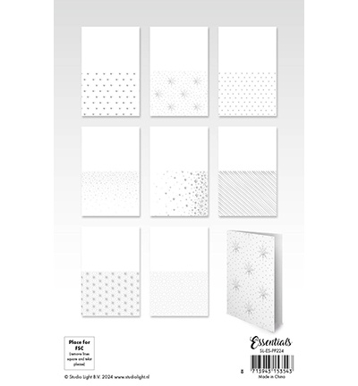 Studio Light SL Foiled Cards Silver patterns Essentials nr.224