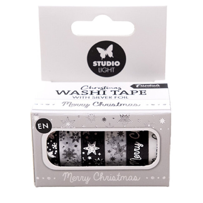Studio Light SL Washi tape Black/white - EN - Silver Essentials nr.23