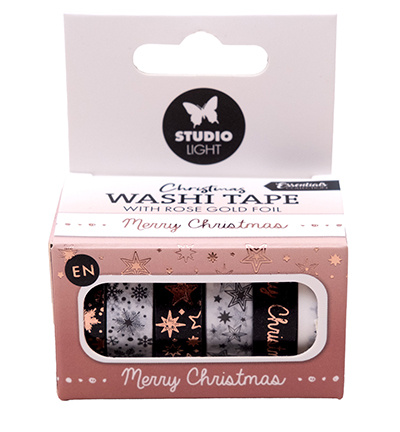Studio Light SL Washi tape Black/white - EN - Rose gold Essentials nr.24