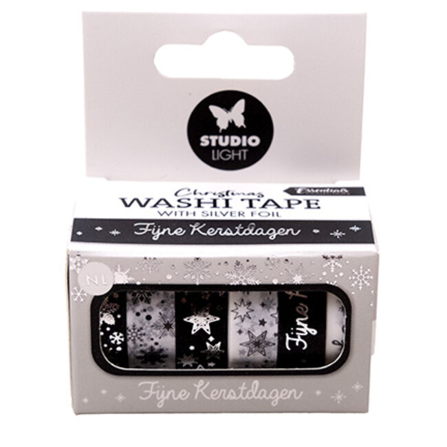 Studio Light SL Washi tape Black/white - NL - Silver Essentials nr.26