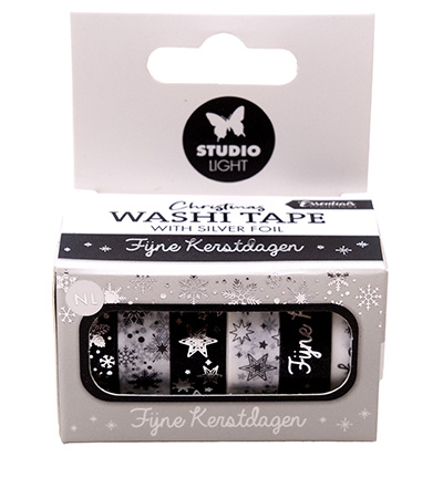 Studio Light SL Washi tape Black/white - NL - Silver Essentials nr.26